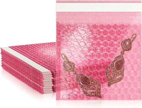 أكياس فقاعات مضادة للكهرباء الساكنة مقاس 4 × 3.5 بوصة. عبوة مكونة من 25 كيس فقاعات من البولي إيثيلين الوردي ذاتي الغلق. قشر وختم الحقيبة الفقاعية. أكياس فقاعية خفيفة مقاومة للماء لتغليف الإلكترونيات ومستحضرات التجميل in Kuwait