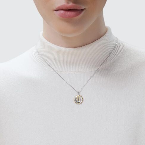 Jewelili Star Wars™ Fine Jewelry The Jedi™Order قلادة نسائية مرصعة بالماس والفضة الاسترليني والذهب الأصفر عيار 10 قيراط in Saudi Arabia