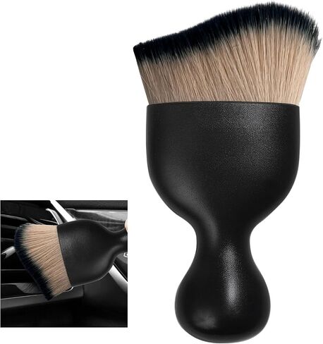 Car Interior Dust Brush, Auto Soft Bristle Detailing Cleaners, Curved Design Dirt Clean Brushes, Cleaners Tool for Vehicle Dashboard, Air Conditioner Vents, Leather, Computer (Purple) in Saudi Arabia