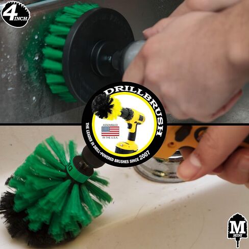 Powerful Cleaning Tools - Smokers and Grills - Electric Spin Scrubber Drill Set for Grill Cleaning - Stainless Steel Scrubber Drill Brush Set - Backyard Accessories Nylon Grill Brush Drill Attachment in Saudi Arabia