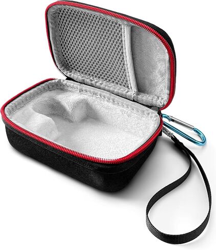 Geiomoo EVA Hard Carrying Case for JBL Go 3 Speaker, Portable Storage Cover with Carabiner and Strap (Black) in Saudi Arabia