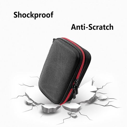 Geiomoo EVA Hard Carrying Case for JBL Go 3 Speaker, Portable Storage Cover with Carabiner and Strap (Black) in Saudi Arabia