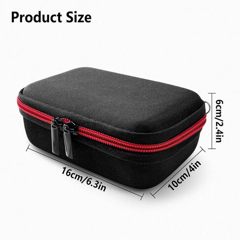 Geiomoo EVA Hard Carrying Case for JBL Go 3 Speaker, Portable Storage Cover with Carabiner and Strap (Black) in Saudi Arabia