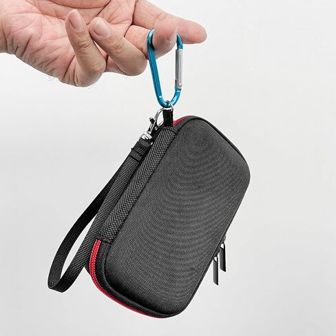 Geiomoo EVA Hard Carrying Case for JBL Go 3 Speaker, Portable Storage Cover with Carabiner and Strap (Black) in Saudi Arabia