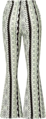Winioder Women Boho Flare Pants High Waisted Stretch Bell Bottom Yoga Pants Hippie Flared Leggings 70s Wide Leg Palazzo Pants in Kuwait