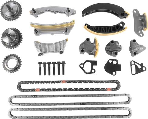 مجموعة سلسلة توقيت المحرك Bicos 9-0753S مع ضرس شداد دليل السلسلة يناسب ATS CTS SRX STS XTS Chevy Camaro Equinox Malibu Traverse GMC Acadia Canyon Terrain 3.0L 3.6L in Saudi Arabia