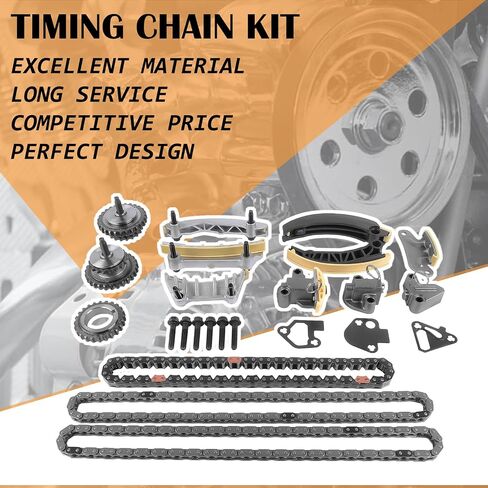 مجموعة سلسلة توقيت المحرك Bicos 9-0753S مع ضرس شداد دليل السلسلة يناسب ATS CTS SRX STS XTS Chevy Camaro Equinox Malibu Traverse GMC Acadia Canyon Terrain 3.0L 3.6L in Saudi Arabia