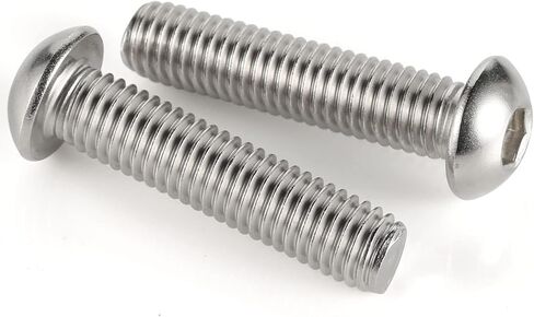 براغي براغي بغطاء مقبس رأس 3/8-16 × 2 بوصة، 304 من الفولاذ المقاوم للصدأ 18-8، محرك ألين سداسي، خيط آلي بالكامل، لمسة نهائية ساطعة، عبوة من 10 قطع in Kuwait