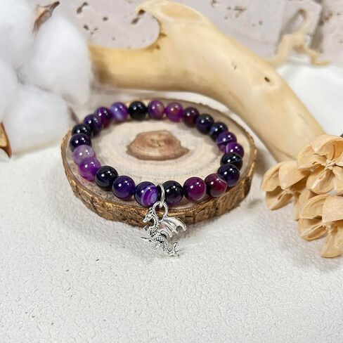 Dragon Gifts for Women Girls Natural Stone Beads Dragon Bracelet Dragon Lover Gifts Dragon Inspirational Jewelry Dragon Spirit Animal Gift in Saudi Arabia