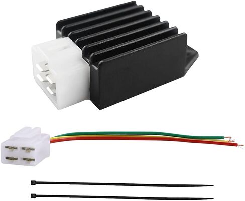 PRO BAT 4 Pin Voltage Regulator Rectifier with 4 Wires Cable Connector 12v for GY6 4 Stroke Scooter ATV Quad TAOTAO Moped in Saudi Arabia