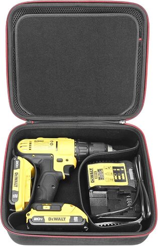 حافظة صلبة من RLSOCO لجهاز DEWALT DCD771C2 / DCF787C2 / DCK240C2 / DCF885C1 / DCD800D2 20V Max طقم المثقاب/السائق اللاسلكي، حقيبة تخزين للمثقاب/السائق، البطارية وشاحن البطارية (الجراب فقط) in Saudi Arabia