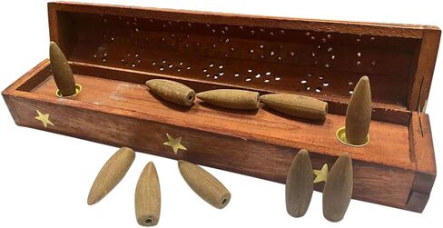 مبخرة بخور على شكل نجمة من Coffin Box (12 بوصة) - مع 10 بخور معطرة بشكل عشوائي in Kuwait