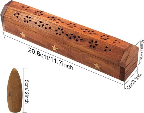 مبخرة بخور على شكل نجمة من Coffin Box (12 بوصة) - مع 10 بخور معطرة بشكل عشوائي in Kuwait