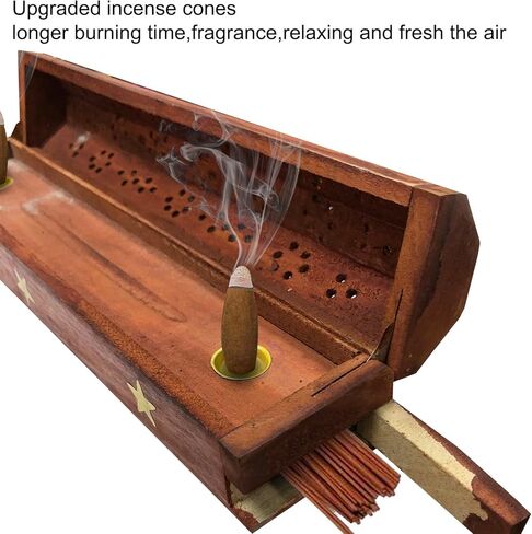 مبخرة بخور على شكل نجمة من Coffin Box (12 بوصة) - مع 10 بخور معطرة بشكل عشوائي in Kuwait