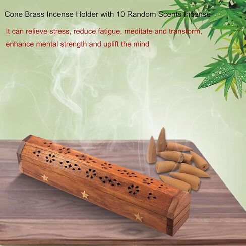 مبخرة بخور على شكل نجمة من Coffin Box (12 بوصة) - مع 10 بخور معطرة بشكل عشوائي in Kuwait