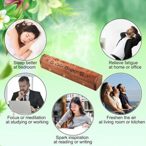 مبخرة بخور على شكل نجمة من Coffin Box (12 بوصة) - مع 10 بخور معطرة بشكل عشوائي in Kuwait