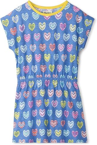 Hatley Girls Tall Shibori Hearts Relaxed Dress (Toddler/Little Big Kid) in Saudi Arabia
