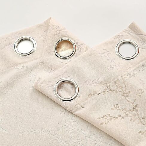 White Boho Sheer Curtain 63 Inch Length for Living Room Home Decoration Grommet Floral Elegant Window Treatments with Light Filtering for Bedroom Bathroom Western Curtains, W55 X L63, Ivory in Saudi Arabia
