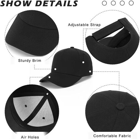 ZH Wholesale Bulk Baseball Caps,24 PC Blank Baseball Caps, Adjustable Back Strap Plain Baseball Cap for Men Women in Kuwait