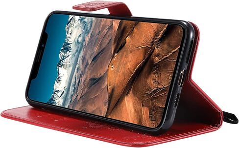 NOMO for iPhone 11 Case with Screen Protector,for iPhone 11 Wallet Case,Flip Case PU Leather Emboss Tree Cat Flowers Folio Magnetic Kickstand Cover Card Slots for iPhone 11 Black in Saudi Arabia