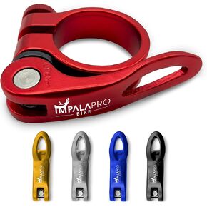 IMPALAPRO Bike Quick Release Seatpost Clamp 34.9 mm - Ultralight 38g CNC 7075 مشبك مقعد الدراجة الألومنيوم المضاد للصدأ بلمسة نهائية مؤكسدة (أسود، 34.9) in Kuwait