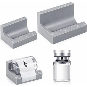 2 Pcs Vial Label Applicator Bottle Labeling Application Tool 3ml / 5ml Handheld Organization Sticker for Small Jars Essential Oils Containers Bottles Home Businesses Lab (Grey) in Kuwait
