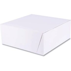 SCT White One-Piece Non-Window Bakery Boxes, Standard, 10 x 10 x 4, White, Paper, 100/Bundle in Saudi Arabia
