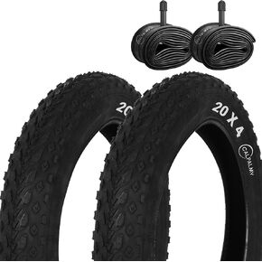 CALPALMY Replacement 20x4.0/26x4.0 Fat Bike Tires and Inner Tubes for MTB Off-Road and E-Bike - Knobby Tread All-Terrain Bicycle Tire (2-Set) in Kuwait