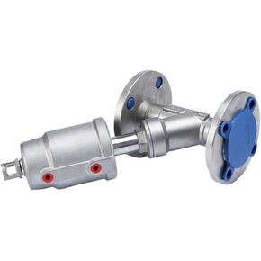 DN25 Stainless Steel Flanged Pneumatic Angle Seat Valve(Normally Open,Single Acting) in Kuwait