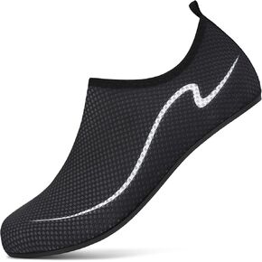 Water Shoes for Women Men Quick-Dry Aqua Socks Swim Beach Barefoot Yoga Exercise Wear Sport Accessories Pool Camping Must Haves Adult Youth Size(BK42 US11.5/9.5 in Kuwait