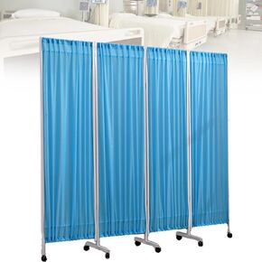 4-Panel Mobile Medical Privacy Screen Room Divider - Foldable Standing Partition for Ward, Beauty Salon, and Health Hall - 6ft High Temporary Fence in Saudi Arabia