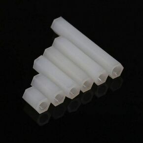 M3 / 3mm White Nylon Hex Spacer Standoff Pillar Female-Female Screws NYLON66 (100Pcs, M3 x 10 mm) in Kuwait
