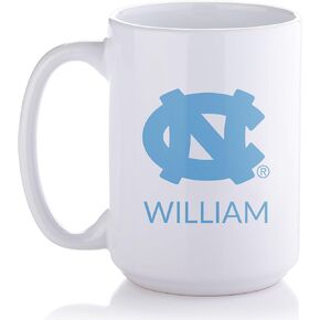 Lifetime Creations Personalized UNC Tar Heels Coffee Mug – 15 oz Full Color Logo, White Ceramic Cup – Custom Name, Officially Licensed North Carolina Gift in Saudi Arabia