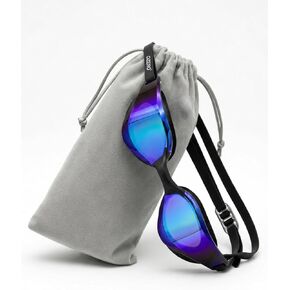 OZERO Swim Goggles Adult, Anti-Fog UV400 Mirrored, Wider View | Leak-Resistant, Nano Coating, Soft Silicone Seal, 3 Nose Bridges, Adjustable Fit, Anti-Glare, Pool and Open Water, Training in Saudi Arabia