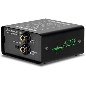 Generic Audio Signal Isolator, 3 Level Gain Adjustment Dual Channel Independent Ground Loop Noise Eliminator with XLR 1/4 Inch TRS Inputs Output, for Microphone Mixer Amplifier in Kuwait