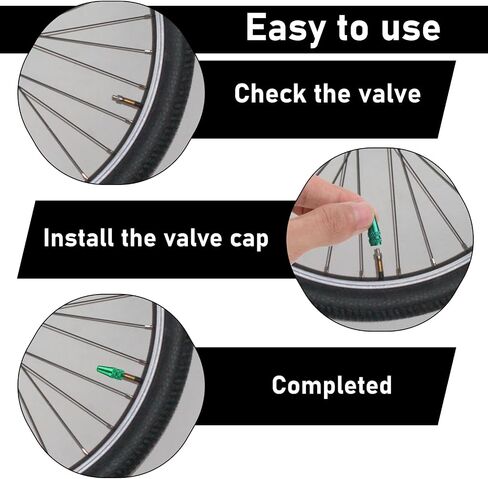 Presta Valve Caps, 40 Pcs Colorful Bicycle Valve Stem Caps Aluminum Bike Tire Cap for MTB Road Racing Bicycle in Kuwait