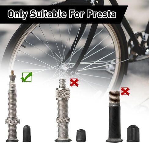 Presta Valve Caps, 40 Pcs Colorful Bicycle Valve Stem Caps Aluminum Bike Tire Cap for MTB Road Racing Bicycle in Kuwait