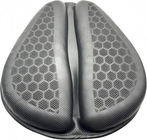 Motorcycle Gel Seat Cushion - 3D Honeycomb Shock-Absorbing Breathable Seat Cover - Waterproof & Sunscreen Bike Seat Pad in Kuwait