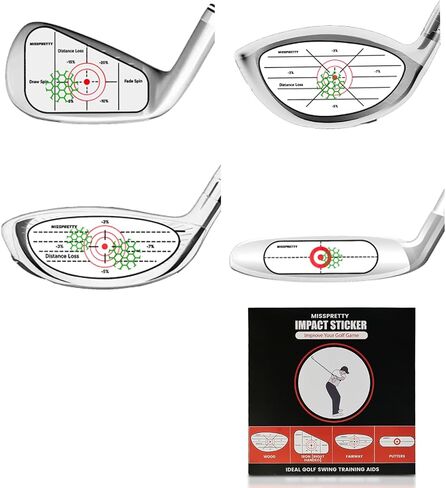 MISSPRETTY Golf Impact Tape Training aid Golf Club face Impact Stickers Can Effectively Improve Your Golf Skills Golf Impact Stickers Precise Force, Clearly Visible in Kuwait