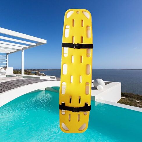 Water Rescue Stretcher, Floating Spine Board for Emergencies & Water Parks, Medical Patient Immobilization Backboard, Life-Saving Ambulance Equipment, 138x35x5cm (54.3x13.8x2in) in Kuwait