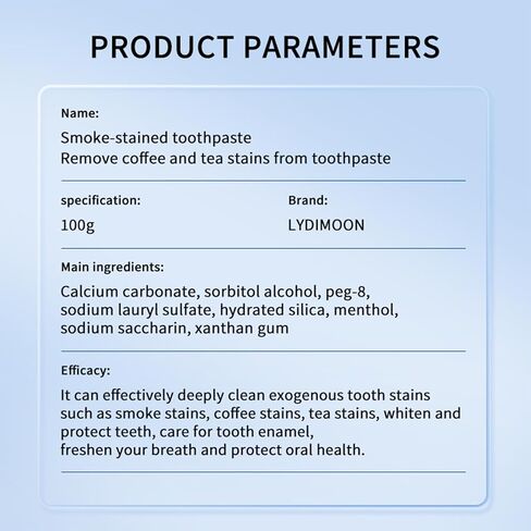 LYDIMOON Teeth Whitening Toothpaste, Appropriate for Sensitive Teeth 4 Oz | Removes Tobacco & Coffee Stains, Freshens Breath, Effectively Whitens Teeth, Suitable For Sensitive Teeth in Kuwait