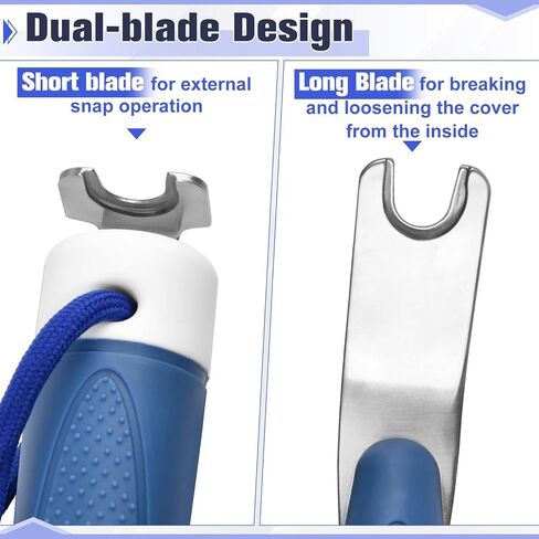 Snap Tool for Boat Canvas Snaps Boat Cover Snap Release Tool with Dual Blades Snaps Removal Tools with Non-Slip Silicone Grip Prevent Canvas from Tearing Designed for Boaters and Anglers in Kuwait