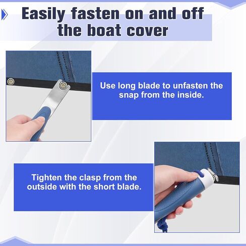 Snap Tool for Boat Canvas Snaps Boat Cover Snap Release Tool with Dual Blades Snaps Removal Tools with Non-Slip Silicone Grip Prevent Canvas from Tearing Designed for Boaters and Anglers in Kuwait