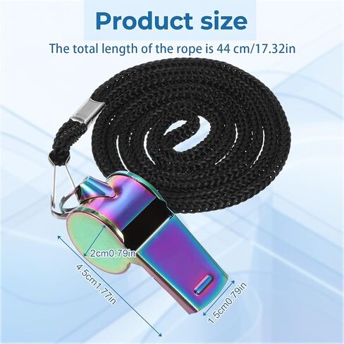 TIESOME 4Pcs Stainless Steel Whistle with Lanyard, Super Loud Sports Whistle for Referees, Coaches, Police, Emergency, and Outdoor Sports in Kuwait