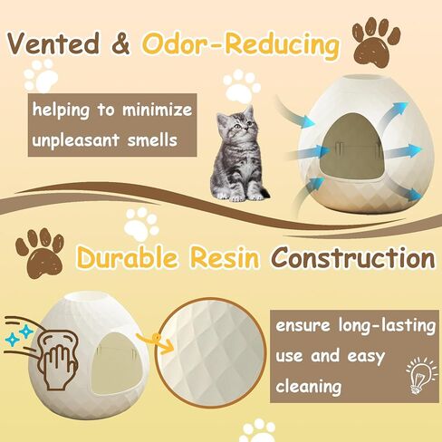 Hidden Cat Litter Box Enclosure with Removable Planter Top Plant Litter Box Hidden Litter Box Vented for Odor Control Multi-Functional for Living Room Indoor White in Saudi Arabia