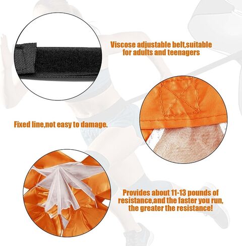 Running Speed Training, 56 inch Speed Drills Resistance Parachute Running Sprint Chute Soccer Football Sport Speed Training in Saudi Arabia