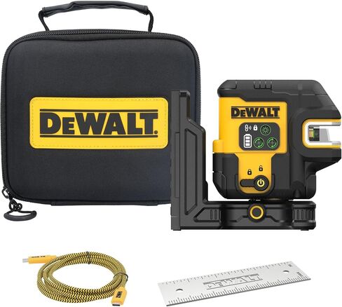 DEWALT USB Rechargeable Green 5 Spot and Cross Line Laser Base Kit (DCLE14251GB) in Kuwait