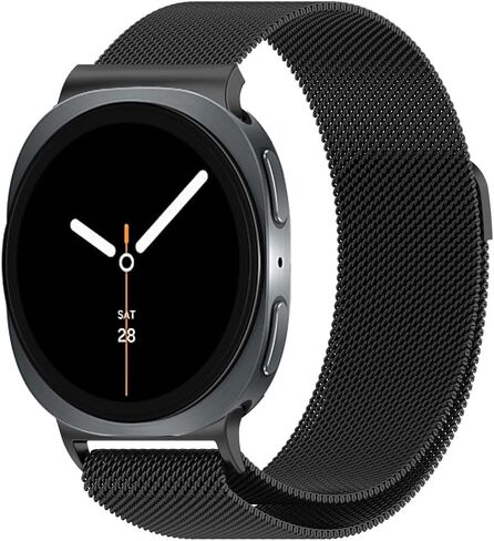 Compatible for Samsung Galaxy Watch 8 40mm 44mm/Galaxy Watch 8 Classic 46mm Band, Stainless Steel Mesh Loop Adjustable Magnetic Clasp Strap Wristband for Galaxy Watch 8/8 Classic in Saudi Arabia