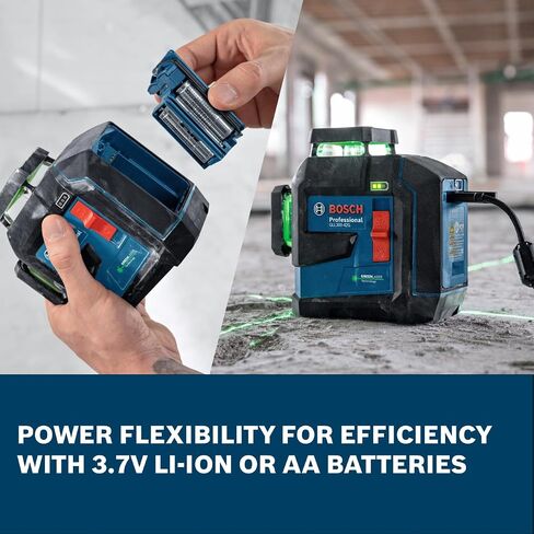 Bosch GLL300-42GL 360º Green-Beam Three-Plane Leveling and Alignment Laser, Self-Leveling, Li-Ion Battery, USB-C Charging, IP65 Rated, 100 Ft. Range in Kuwait