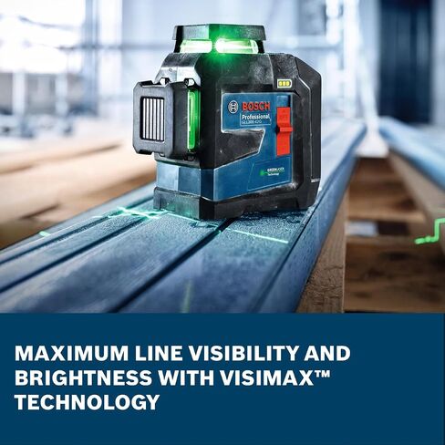 Bosch GLL300-42GL 360º Green-Beam Three-Plane Leveling and Alignment Laser, Self-Leveling, Li-Ion Battery, USB-C Charging, IP65 Rated, 100 Ft. Range in Kuwait